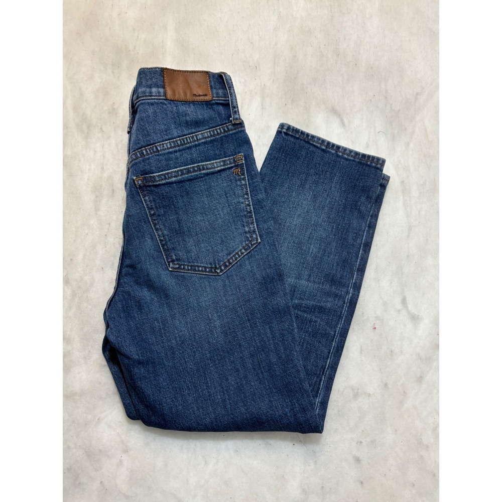 Madewell The Perfect Vintage Crop Jean Womens 24 Medium Wash Button Fly Denim